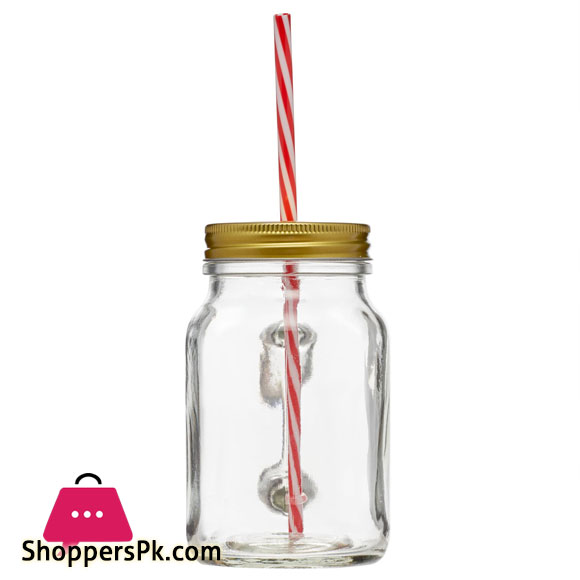 Glass Mason Jar Golden Lid - 600 ml 1 Pieces