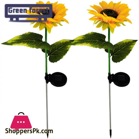 Green forest Garden Lights Swing Solar Sunflowers Outside Garden Lawn Light