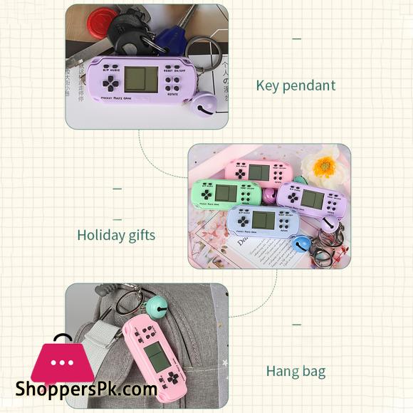 Keychain Toy Trendy Exquisite Workmanship Novel Gift Mini Game Console Keychain for Kids
