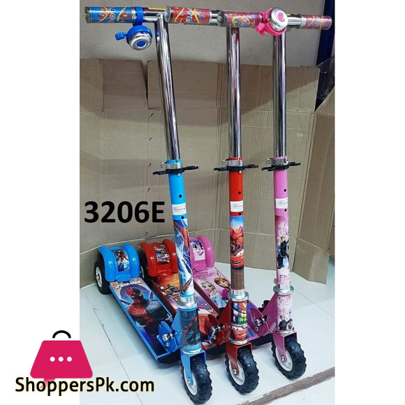 Kids Scooty 3 Wheel Black Rubber Wheel For to 3 to 10 Years Kids