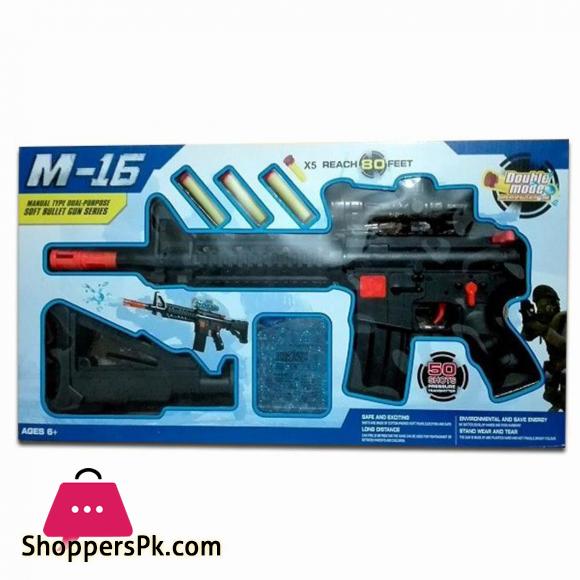 M-16 Manual Dart & Water Shooter Toy