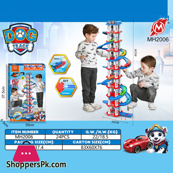 Paw Petrol Race Track DIY Assemble Parking Racing Track Set - MH2006