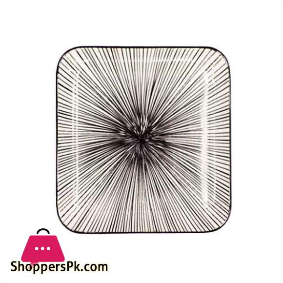 Danny Home Porcelain Black line 10 Inch Flat Plate