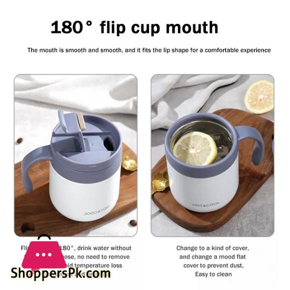 Stainless Steel Coffee Mugs Hot & Cold 350ml Drinkware Water Cups Thermos Insulation With cover and Handle Travel Tea Mug