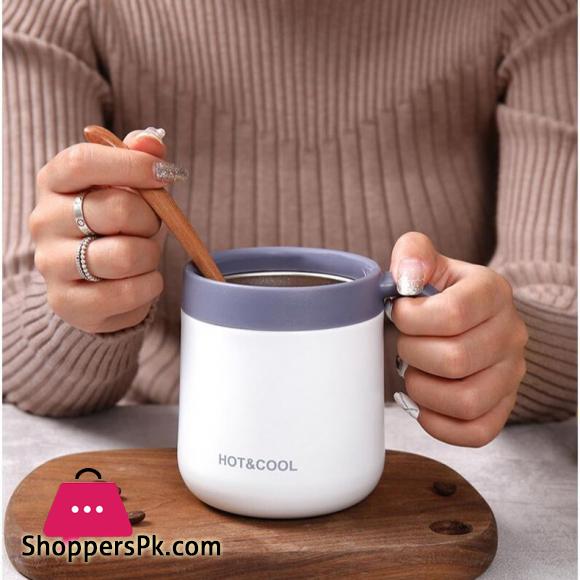 Stainless Steel Coffee Mugs Hot & Cold 350ml Drinkware Water Cups Thermos Insulation With cover and Handle Travel Tea Mug