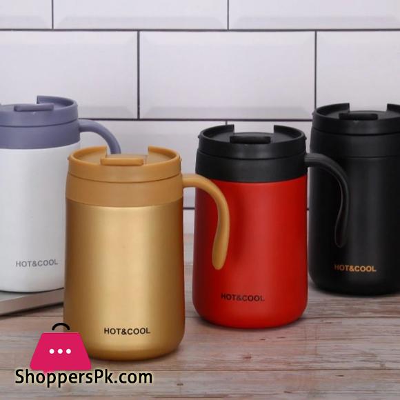 Stainless Steel Coffee Mugs Hot & Cold 350ml Drinkware Water Cups Thermos Insulation With cover and Handle Travel Tea Mug