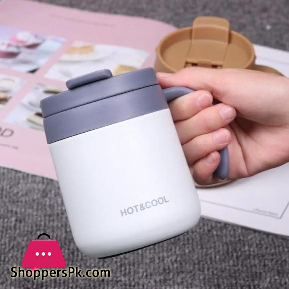 Stainless Steel Coffee Mugs Hot & Cold 350ml Drinkware Water Cups Thermos Insulation With cover and Handle Travel Tea Mug