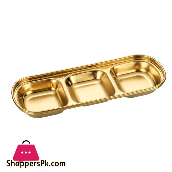 Stainless Steel Sugar Tomato Sauce Sauce Dipping Bowls Home Condiment Container Small Cup Triple Dip