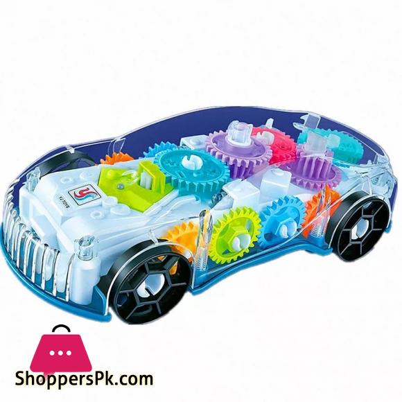 Transparent 3D Concept Gear Racing Car with lighting & Sound Toy for Kids