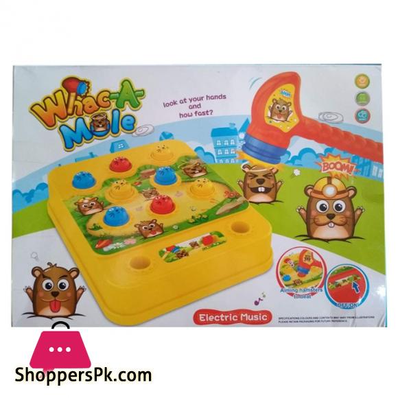 WHAC-A-MOLE Electronic Toy With Hammer Challenge Game Toy For Kids