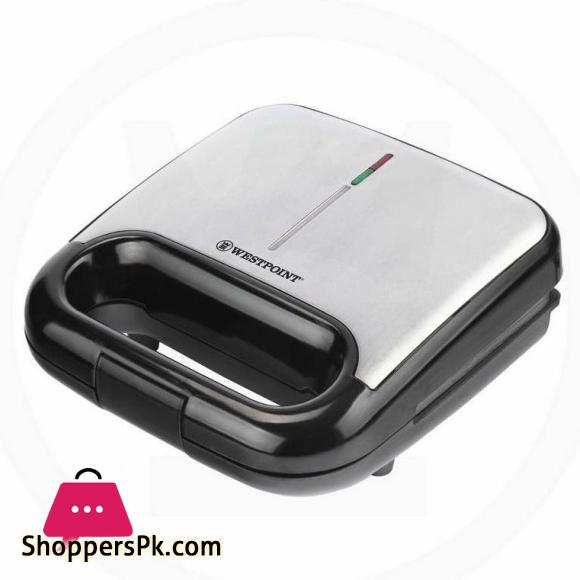 Westpoint Deluxe Sandwich Toaster WF-6686 - Silver & Black.