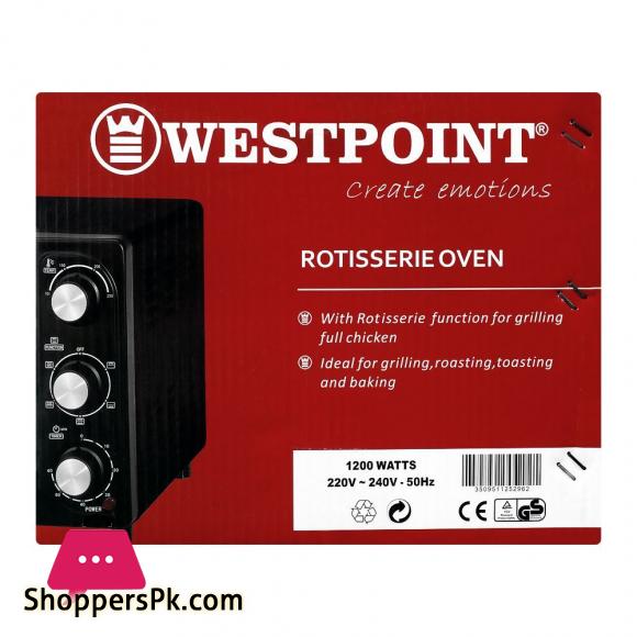 Westpoint Oven Toaster 28Ltr - WF-2800R - With Kebab Grill