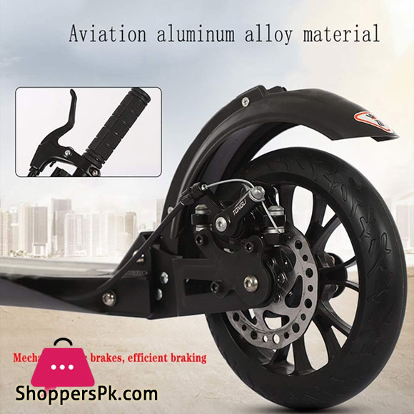 Big Wheel Scooter Youth Adult Scooter With Disc Brakes Double Shock Absorption, Foldable Commuter Scooter, Load 150KG (non-electric)