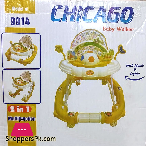 CHICAGO Baby Walker With Music Lights Walker + Rocker