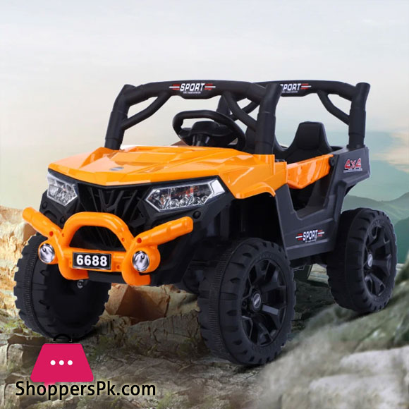 Childrens Electric Car Off-road Vehicle Four-wheeled Double Baby Swing Car with Light Electric Vehicles Cars for Kids Ride On