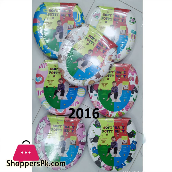 Childrens Toilet Mat with Armrests Sponge Cartoon Baby Toilet Seat Random Color