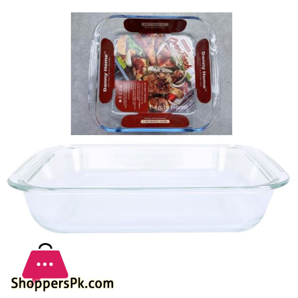 Danny Home Pyrex Glass Rectangular Oven Pan 1.6 Liter - KP002