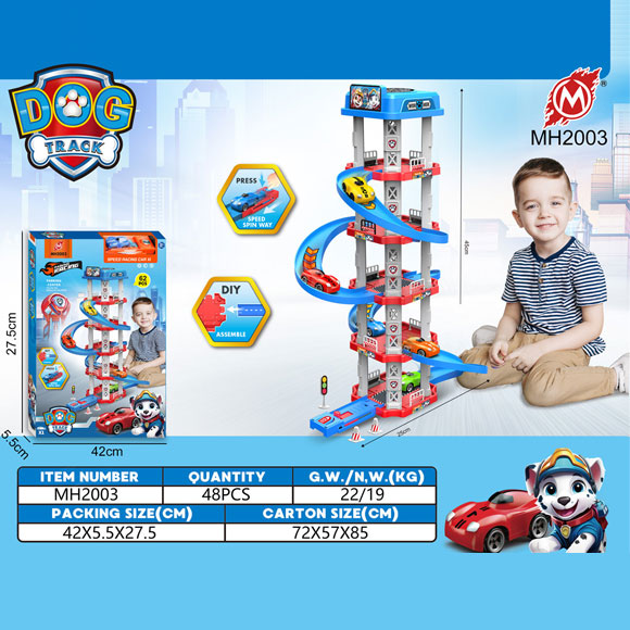 Paw Petrol Race Track DIY Assemble Parking Racing Track Set - MH2003