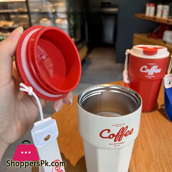 Double Stainless Steel Coffee Mug Leak-Proof Thermos Travel Thermal Vacuum Flask Insulated Cup Milk Tea Water Bottle 620ml