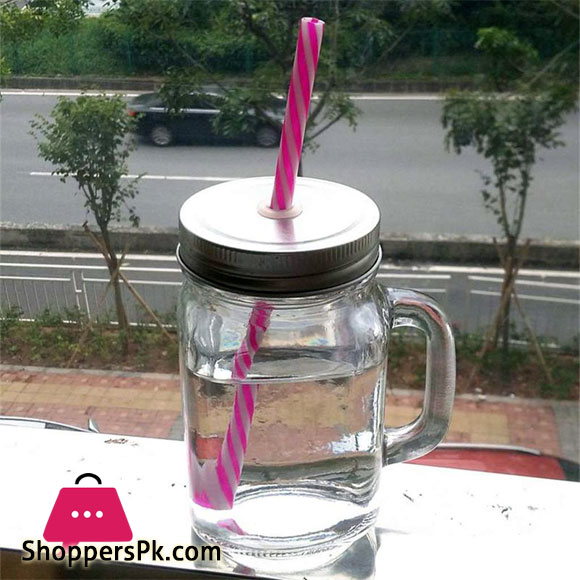 Glass Mason Jar Silver Lid - 600 ml 1 Pieces