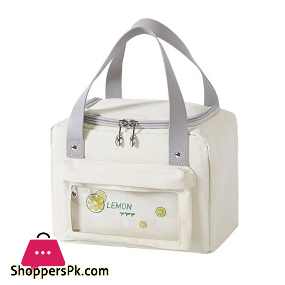 Ice Thermal Storage Pouch Cubic Consolidate Handle High-capacity Portable Soft Fabric Thermal Snacks Organizer For Student