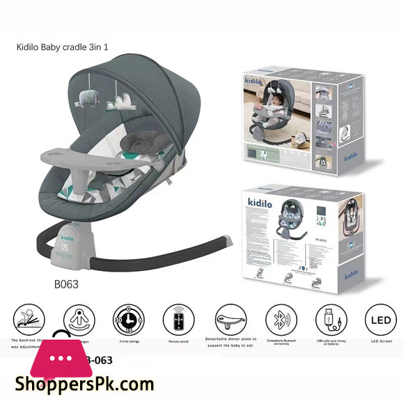 Kidilo 3in1 Deluxe Remote Control Bassinet