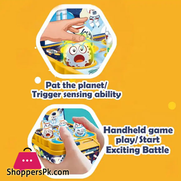 Kids Crazy Astronaut Mole Attack Game Toy Mini A Mole Machine and Pounding Toy with Light and Sound for Funny Toy