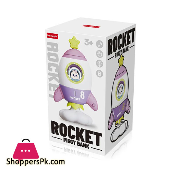 Rocket Safe Bank Baby Savings Box Rocket Cartoon Childrens Money Box