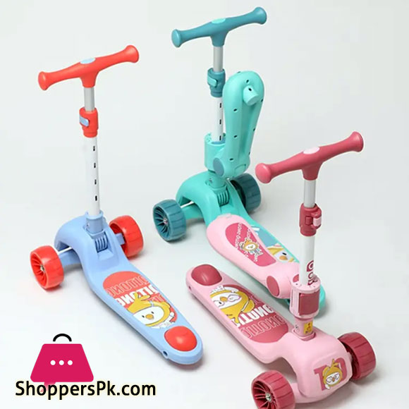 Seat Children Scooter 3 in 1 Scooter Childrens Folding Scooter Cycle Childrens Toy Scooter Balance Bike