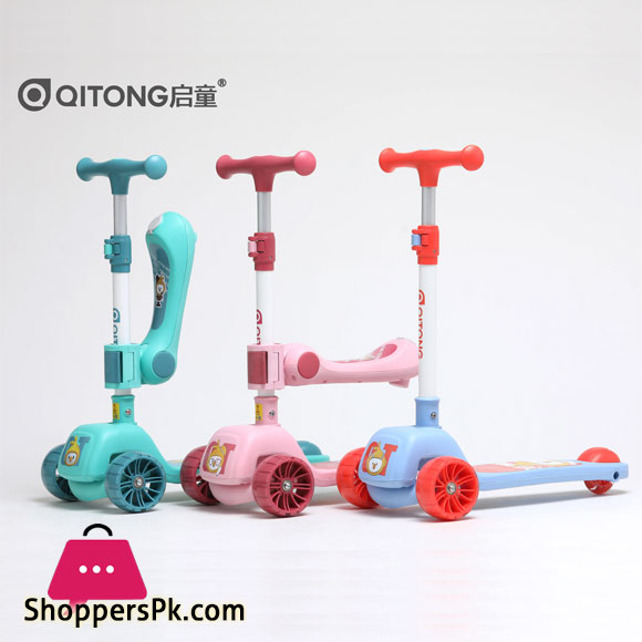 Seat Children Scooter 3 in 1 Scooter Childrens Folding Scooter Cycle Childrens Toy Scooter Balance Bike