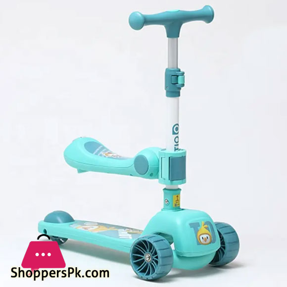 Seat Children Scooter 3 in 1 Scooter Childrens Folding Scooter Cycle Childrens Toy Scooter Balance Bike