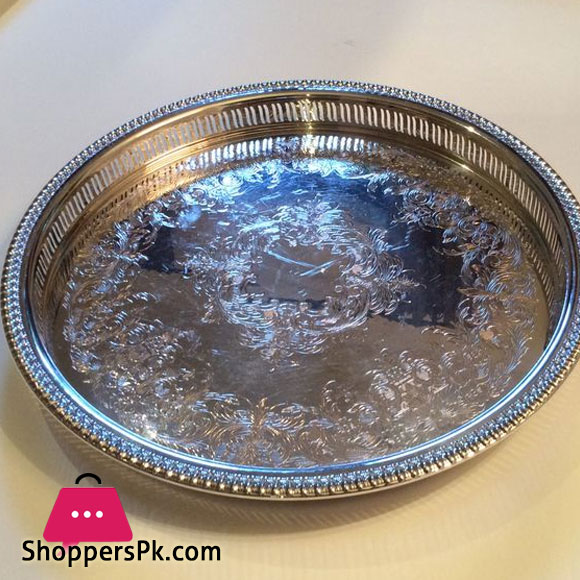 Silver Round Tray -MSS-1P Tray