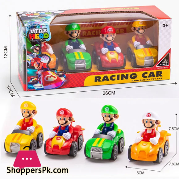 Super Mario Original Karting Model 4pcs Set Action Figure Toys Car Mario Bros Luigi Anime Peripherals Doll Children Gifts