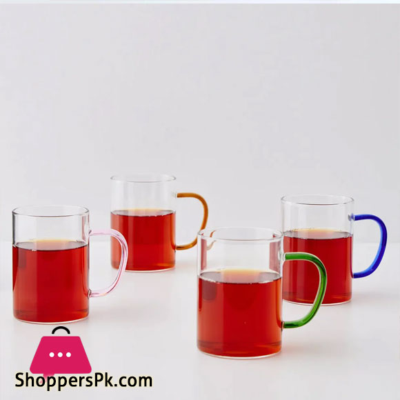 Teacup Cups Resistant with Handle Coffee Espresso Cup Color Handle 320ML 1-Pc