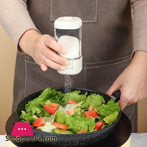 Kitchen Salt Control Bottle Press Type Quantitative Salt Shaker