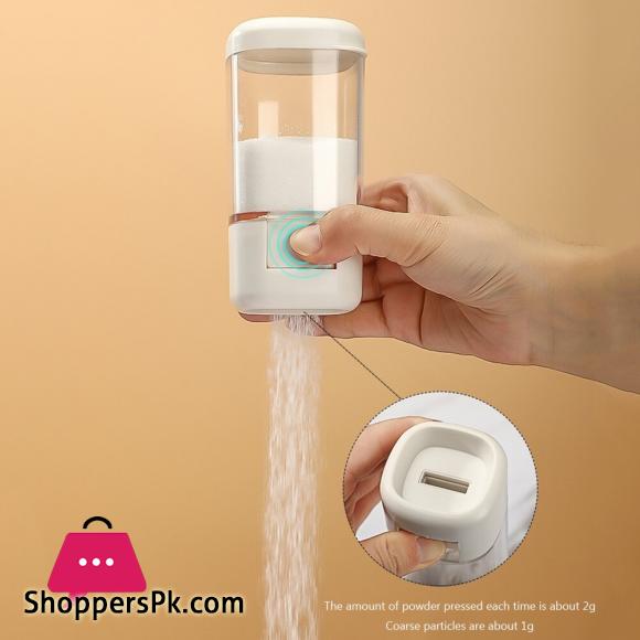Kitchen Salt Control Bottle Press Type Quantitative Salt Shaker