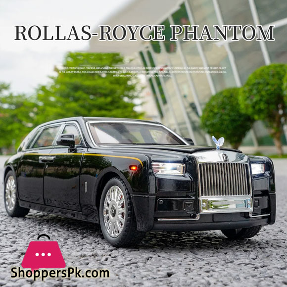 1:18 Rolls-Royce Phantom Car toy Model Alloy Diecast Metal Cars with Sound and Light Pull Back Function