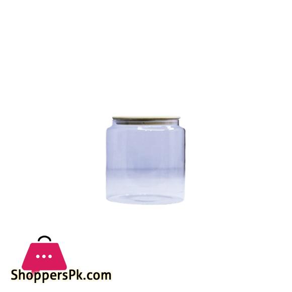 258-260 Round Glass Jar with Wood Lid - BG45039