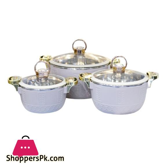 3 Piece Hot Pot Set Coffee Color