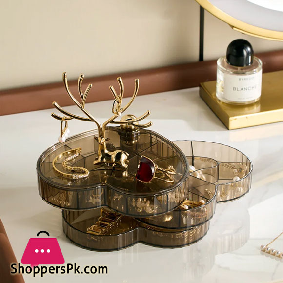 3 Layers Jewelry Storage Box Luxury Jewelry Organizer Plastic Large Capacity Earrings Rings Necklace Jewelry Organizer