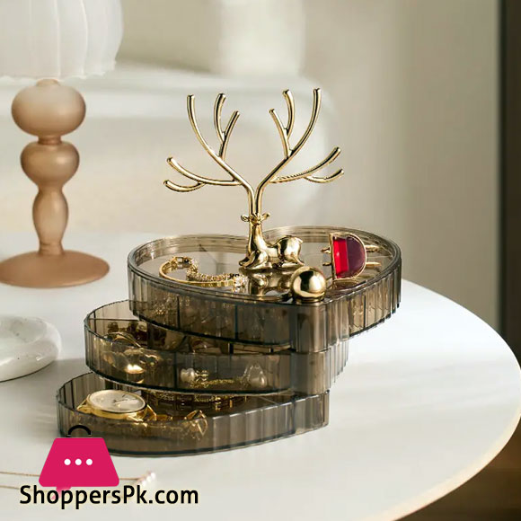 3 Layers Jewelry Storage Box Luxury Jewelry Organizer Plastic Large Capacity Earrings Rings Necklace Jewelry Organizer
