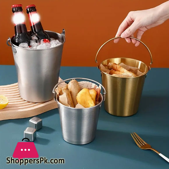 304 Stainless Steel Creative Kitchen Restaurant Snack Storage Bucket 1000ml