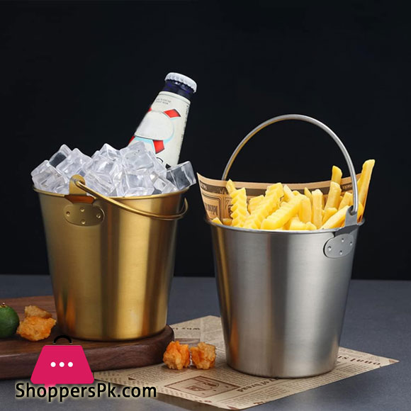 304 Stainless Steel Creative Kitchen Restaurant Snack Storage Bucket 1800ml