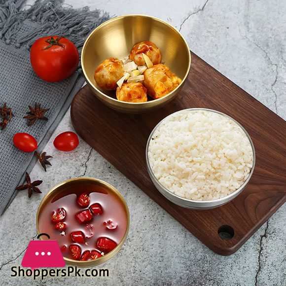 Stainless Steel Salad Rice Bowls Heat Insulation Anti-scald Ramen Soup Rice Noodle Bowl 12 CM