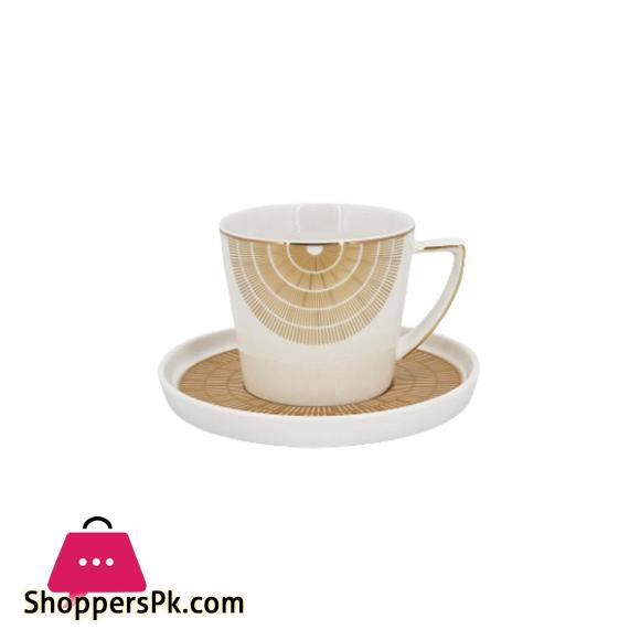 Angela 6 Person Cup Saucer Gold MK162