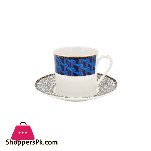 Angela Blue Gray Cup Saucer Set of 6 - RM279