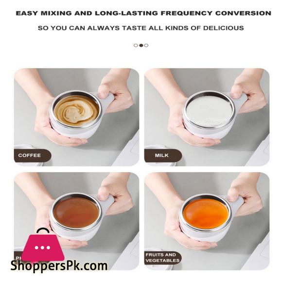 Automatic Mixing Cup Stainless Steel Electric Magnetic Rotating Coffee Cup Electric Coffee Mug