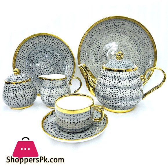 Bone China 24 Pcs Tea Set in Hand Painted Pattren