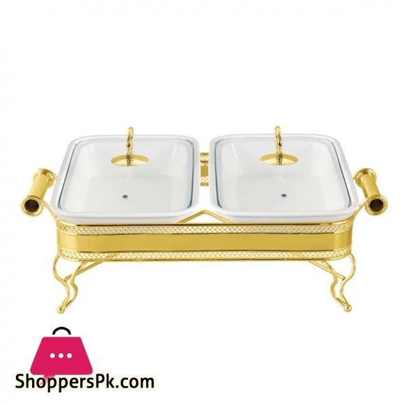 Brilliant Twin 2 in 1 Rectangular Dish With Stand 12 Inch - BR7000