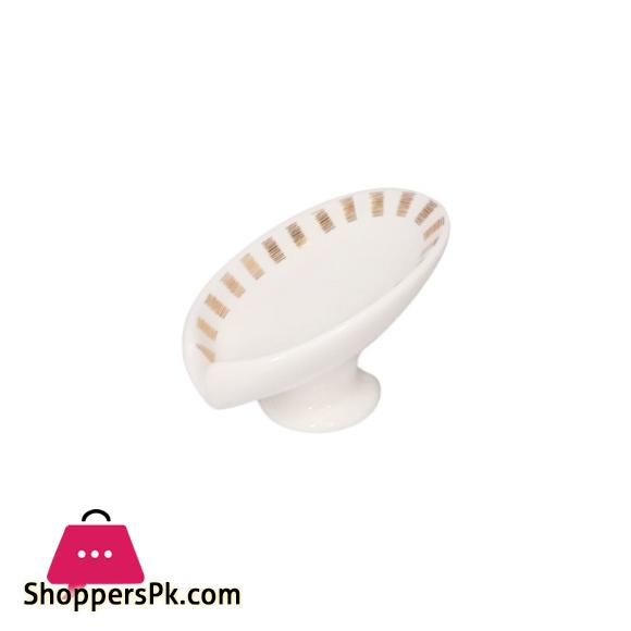 Ceramic Self Draining Soap Dish for Bar Leaf Shaped Soap Dish - C009W